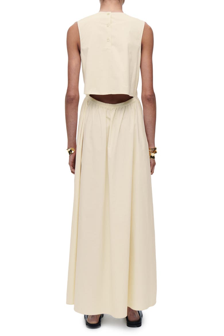 Sleeveless Open Back Cotton Maxi Dress, Alternate, color, BEIGE DUSTY LIGHT