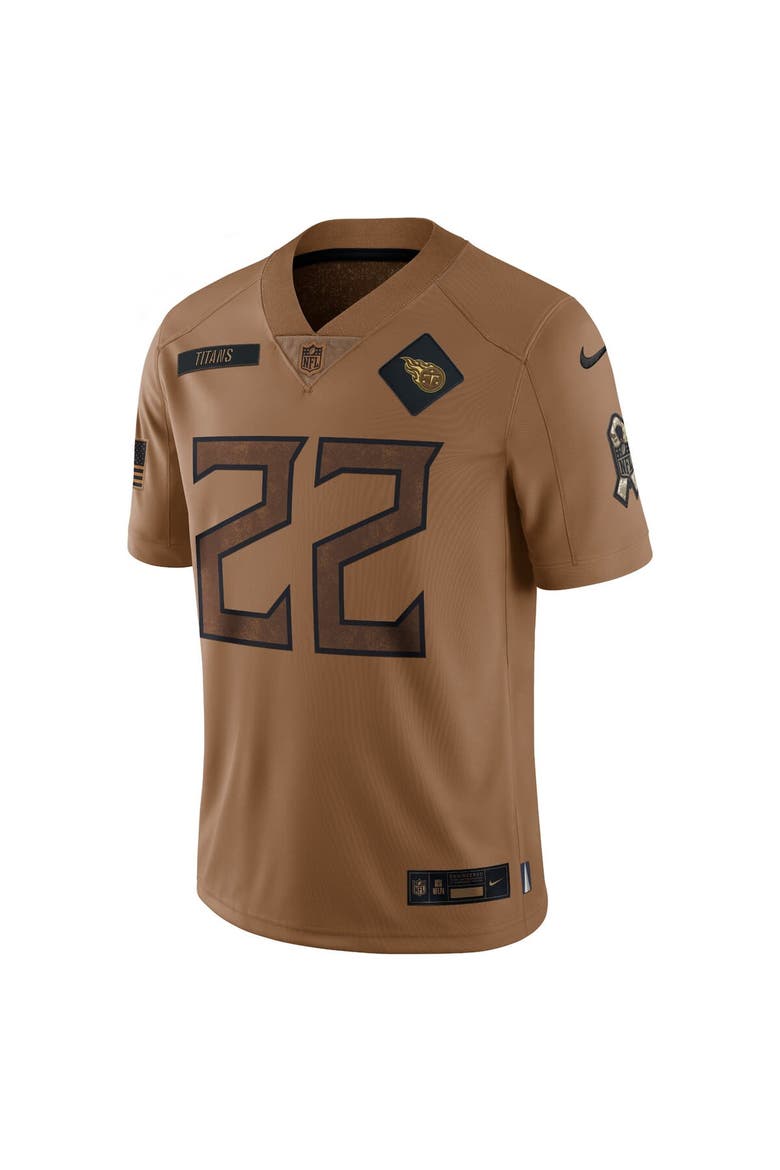 Men's Nike Derrick Henry Brown Tennessee Titans 2023 Salute To Service Limited Jersey, Alternate, color, Brown