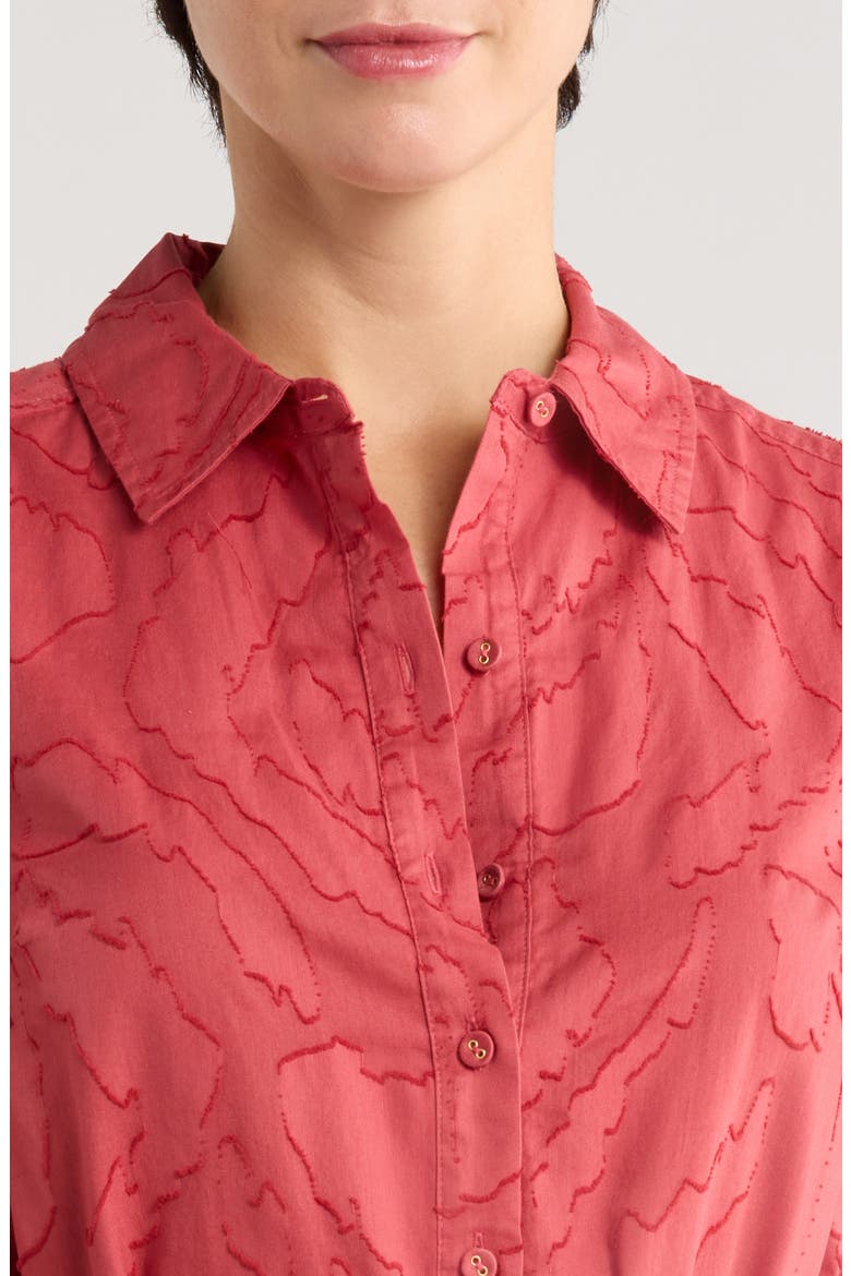 Isla Dream Long Sleeve Shirtdress, Alternate, color, WILD GERANIUM