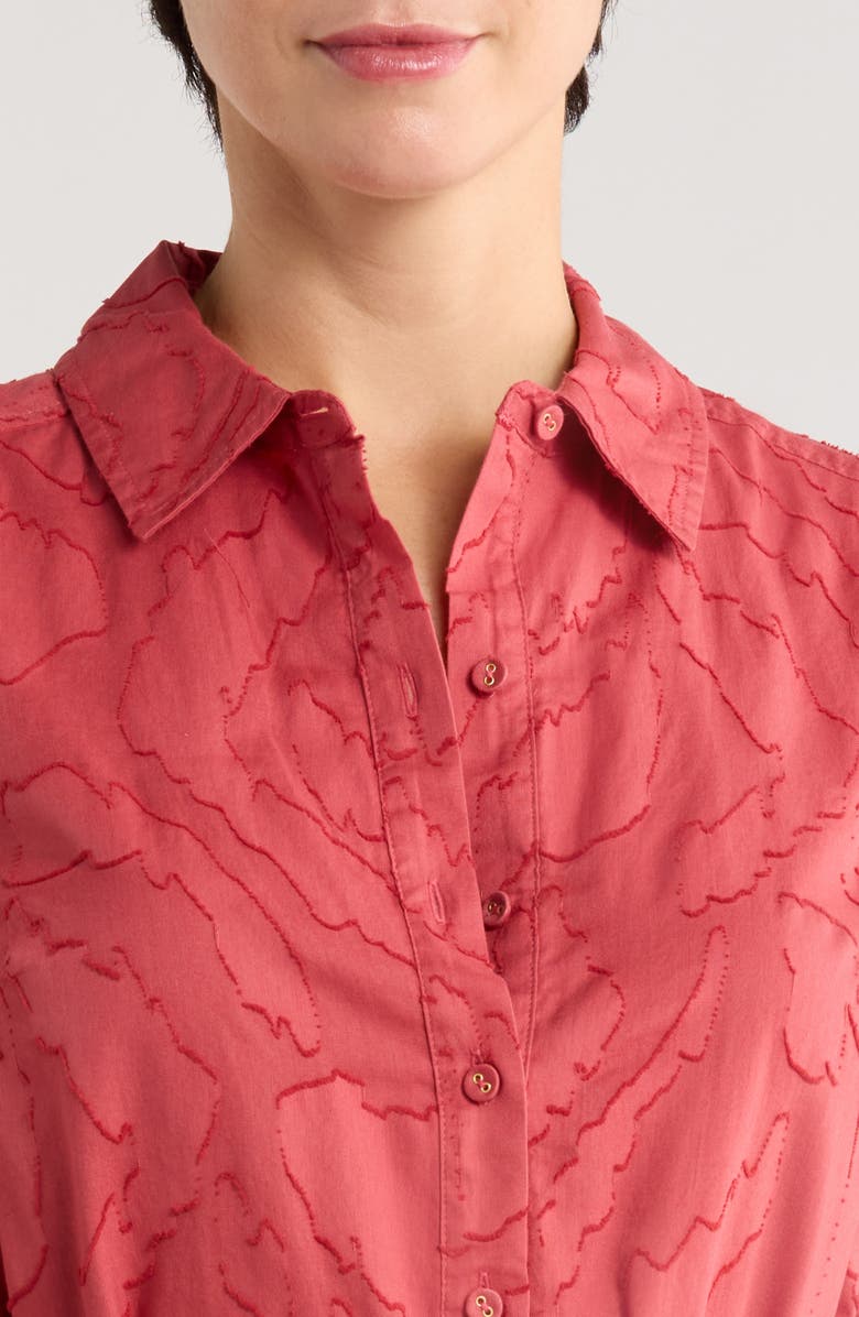 Tommy Bahama Isla Dream Long Sleeve Shirtdress, Alternate, color, Wild Geranium