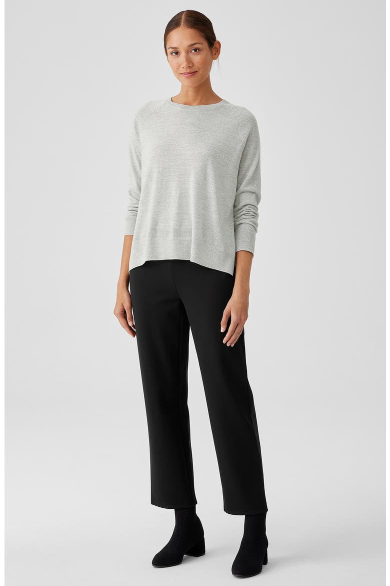 Ponte Ankle Straight Leg Pants, Alternate, color, BLACK