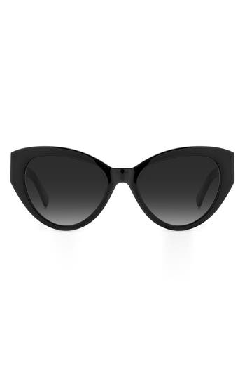Kate Spade New York Paisleigh 55mm Gradient Cat Eye Sunglasses In Black