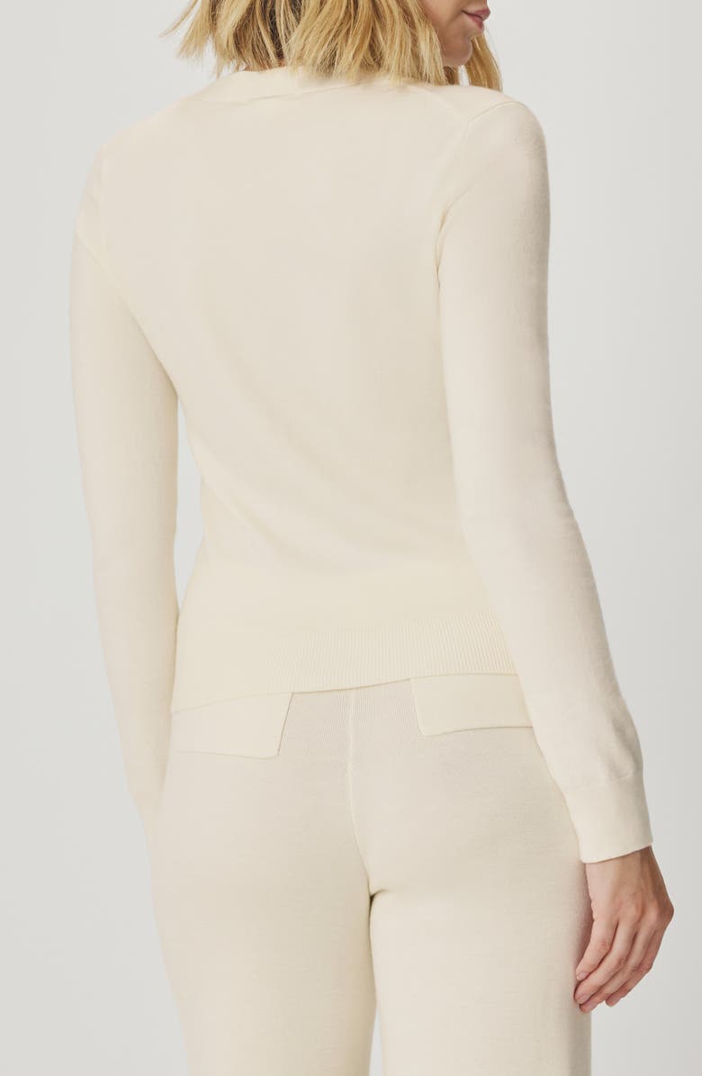 Splendid Christa Cropped Cardigan, Alternate, color, Shell White
