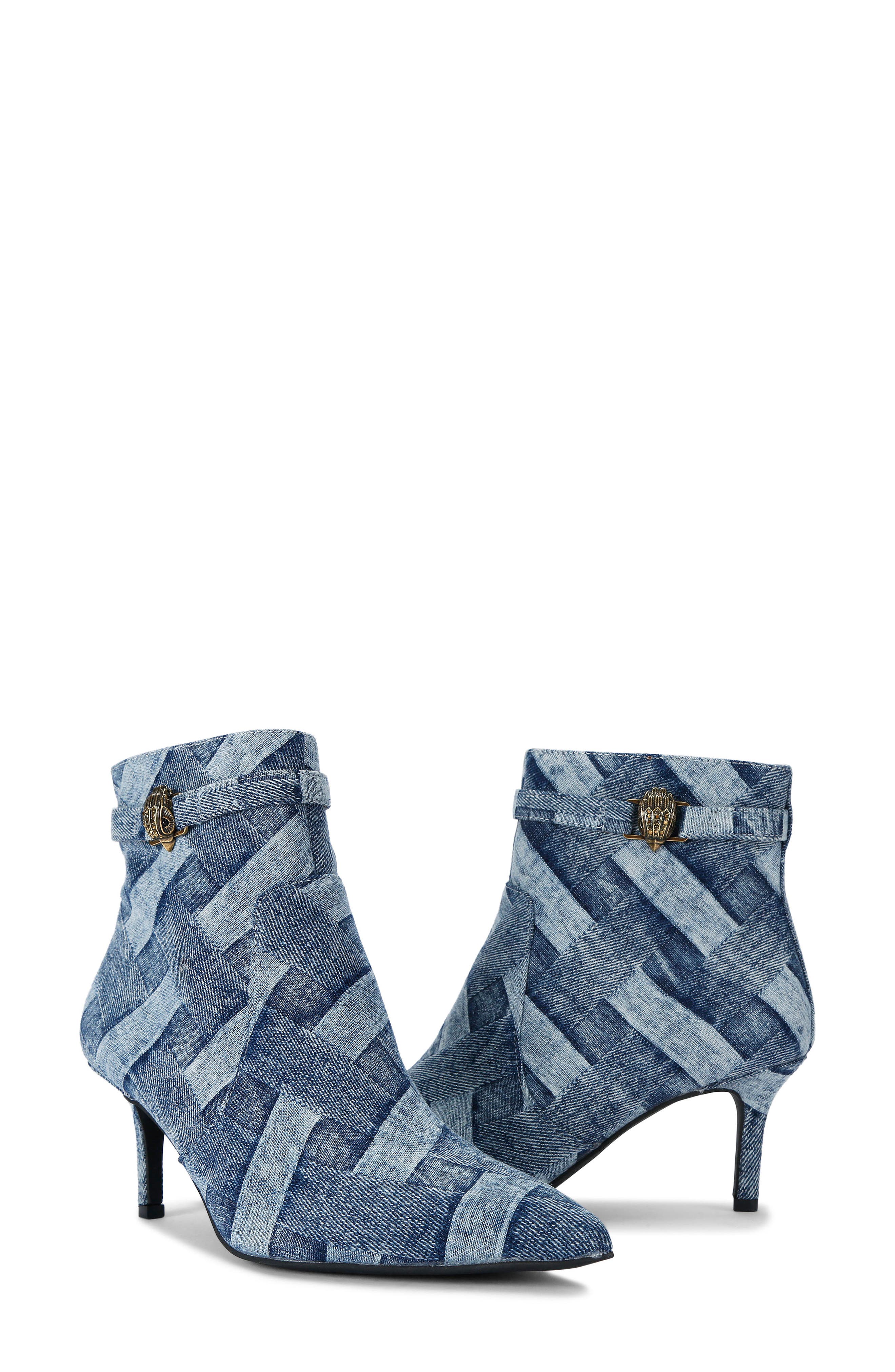 Kurt Geiger London Kensington Denim Flexi Pointed Toe Bootie, Alternate, color, 
