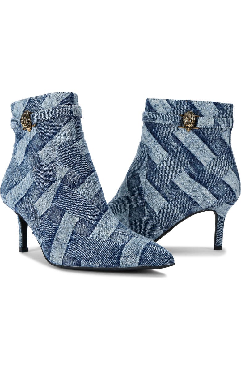Kurt Geiger London Kensington Denim Flexi Pointed Toe Bootie, Alternate, color,