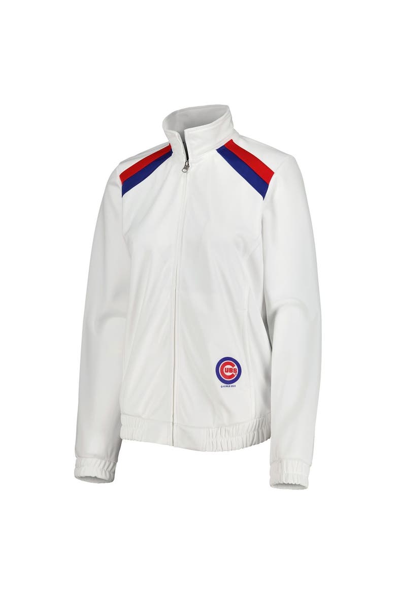 Women's G-III 4Her by Carl Banks White Chicago Cubs Red Flag Full-Zip Track Jacket, Alternate, color, White