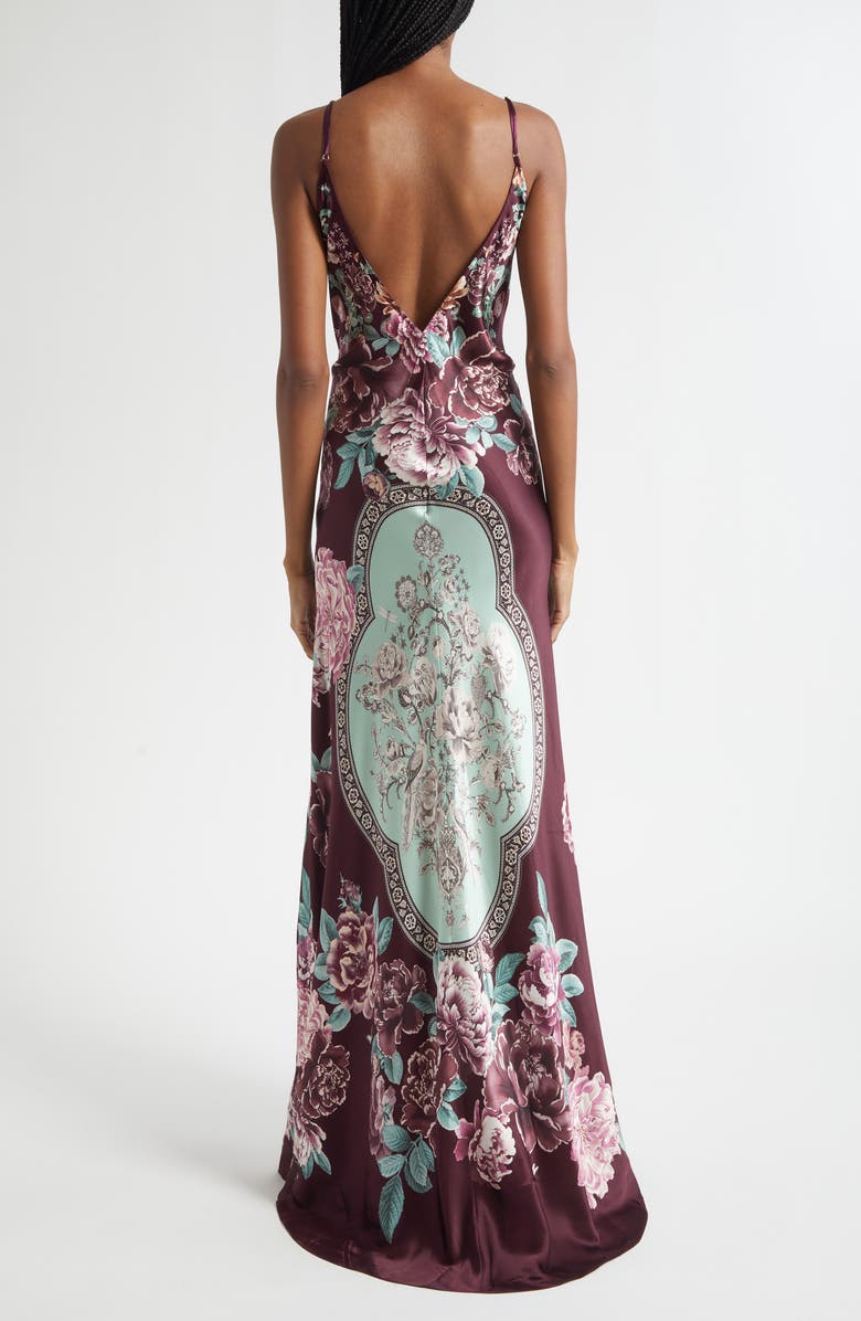 Camilla If These Tiles Could Talk Lace Trim Silk Slipdress, Alternate, color, If These Tiles Could Talk