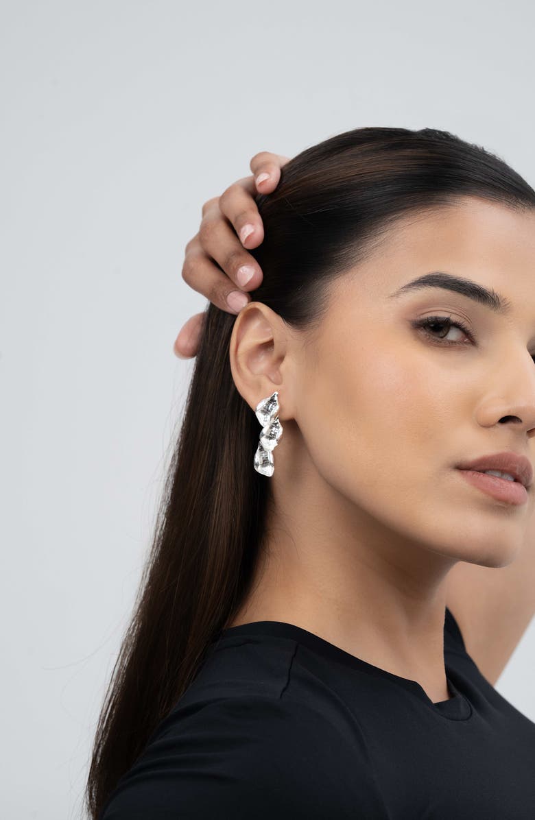 NAVEDA Noa Drop Earrings, Alternate, color, Silver