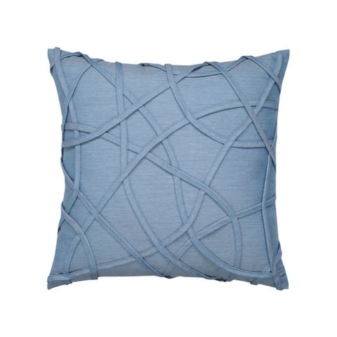 Illusion Handmade dimensional applique Indoor & Outdoor Woven Accent Pillow