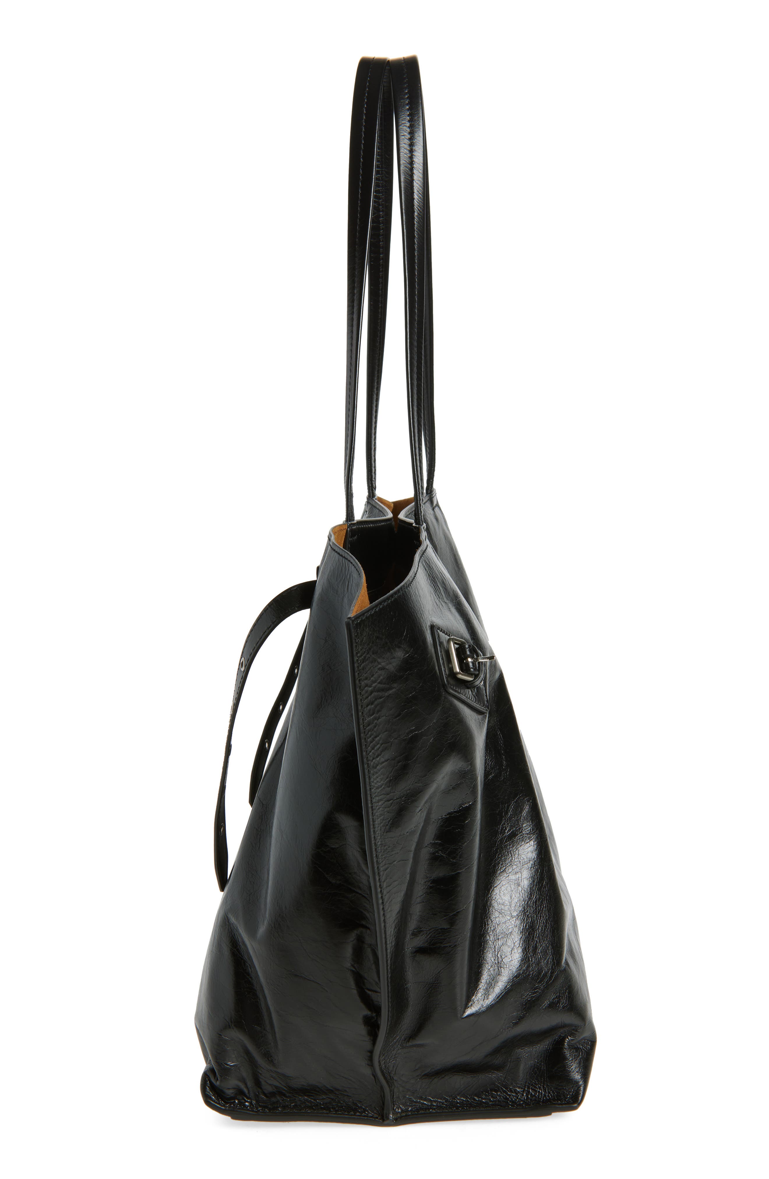 Proenza Schouler Days Leather Tote, Alternate, color, Black