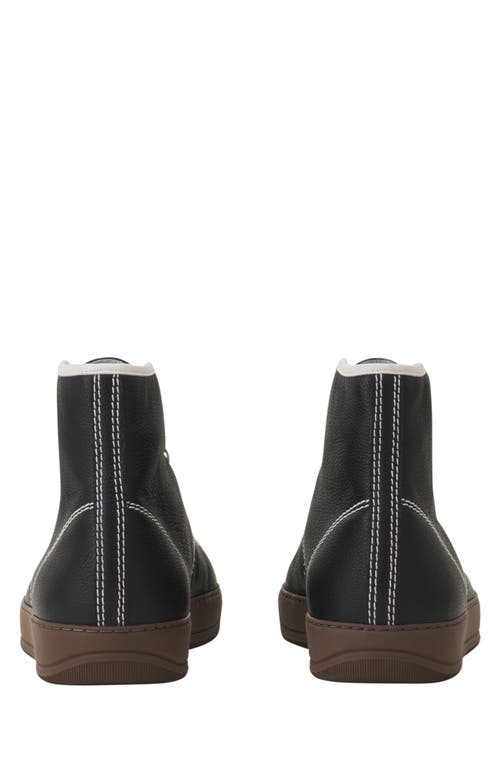 Lanvin Dbb1 High-top Leather Sneakers In Black