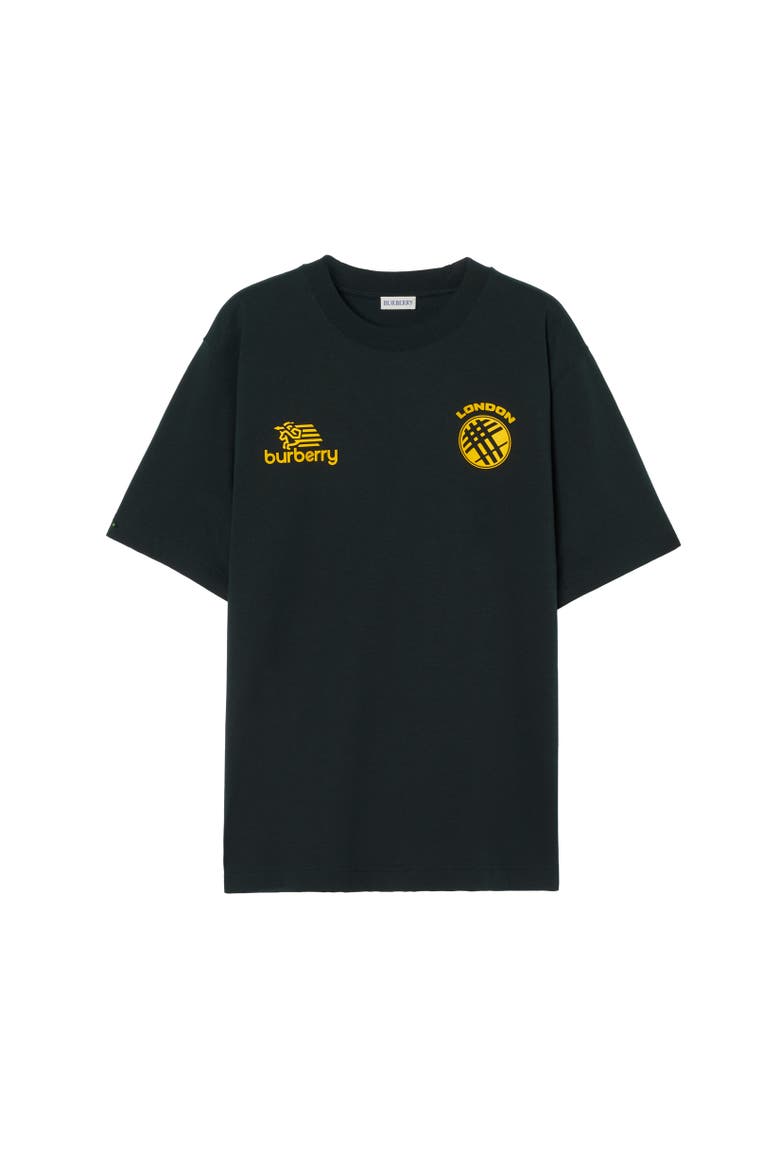 Logo Badge Cotton T-shirt, Alternate, color, Teal blue