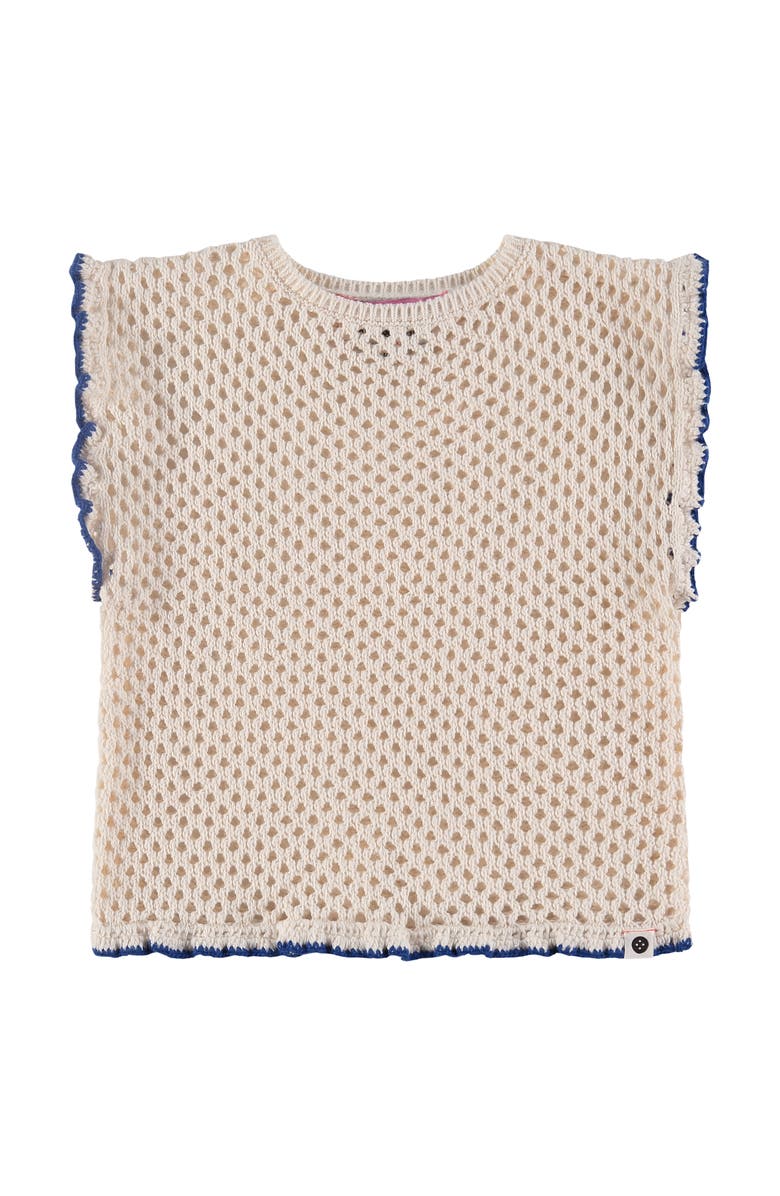 Stains and Stories by Babyface Crochet Ruffle Top, Main, color, Off White