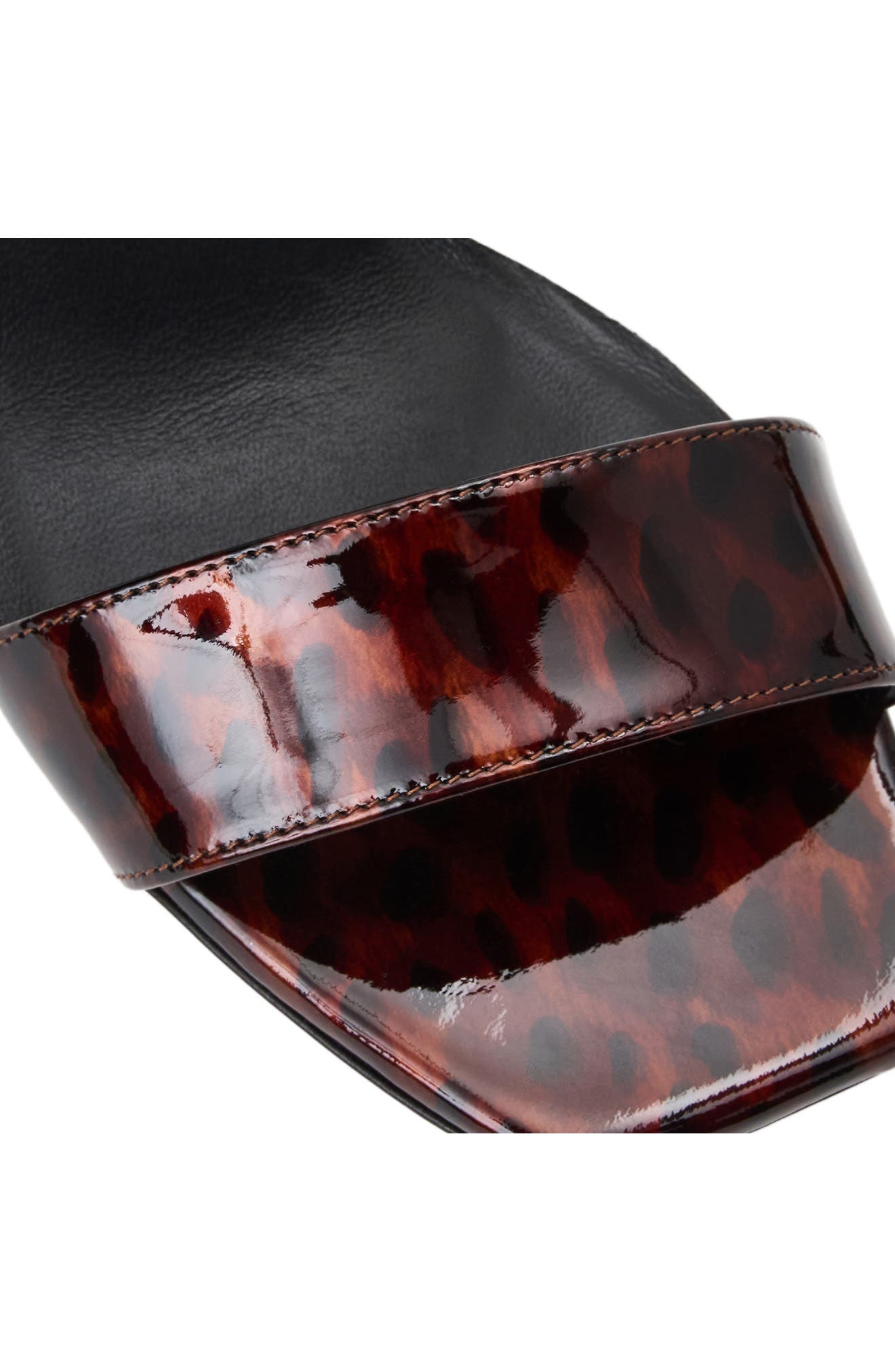 Vezza Embossed Slide Sandal, Alternate, color, TORTOISE PATENT