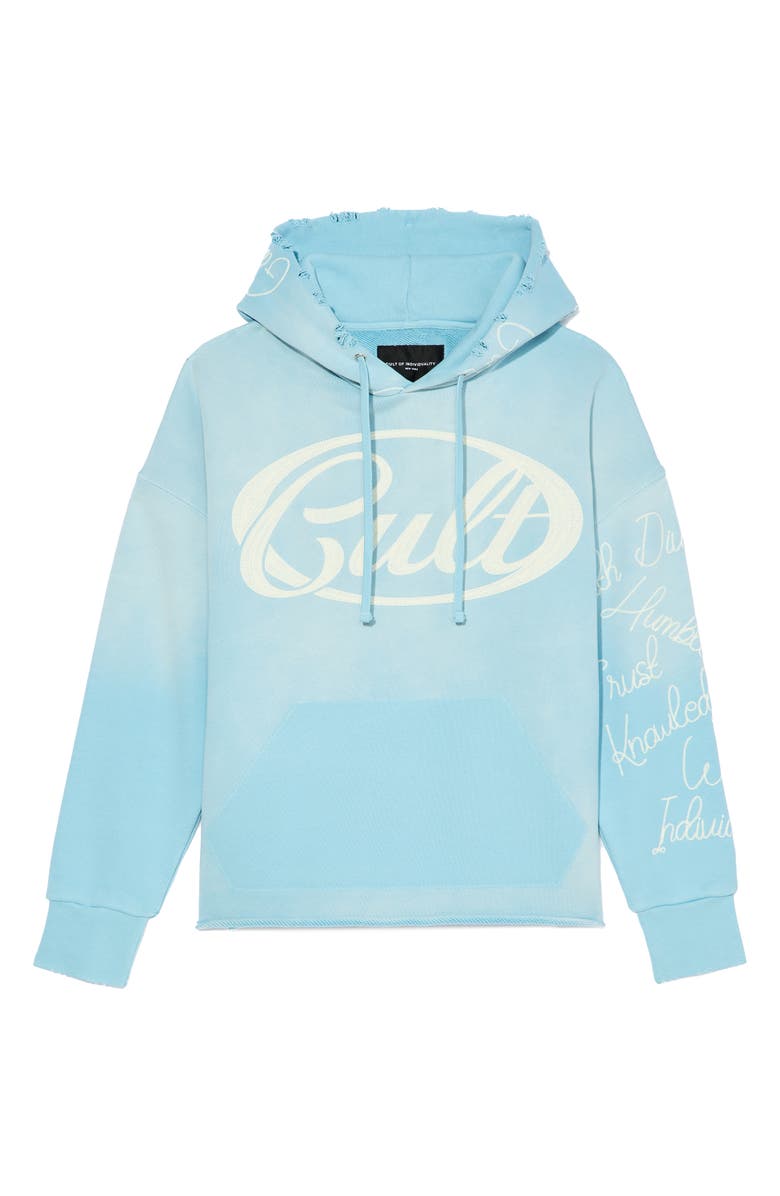 Cult of Individuality Logo Cotton Hoodie, Alternate, color, Blue Glow