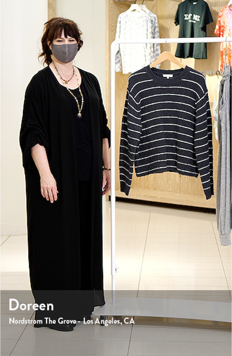 Stripe Pebbled Organic Cotton Blend Sweater, sales video thumbnail