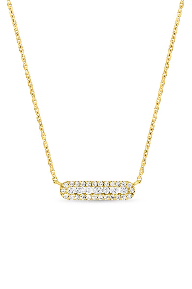 18K Gold Mika Diamond Bar Necklace (Online Trunk Show), Main, color, 18K YELLOW GOLD/ DIAMOND