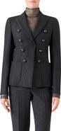 Akris punto Metallic Pinstripe Blazer