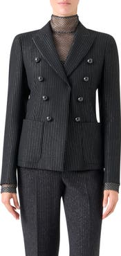 Akris punto Metallic Pinstripe Blazer