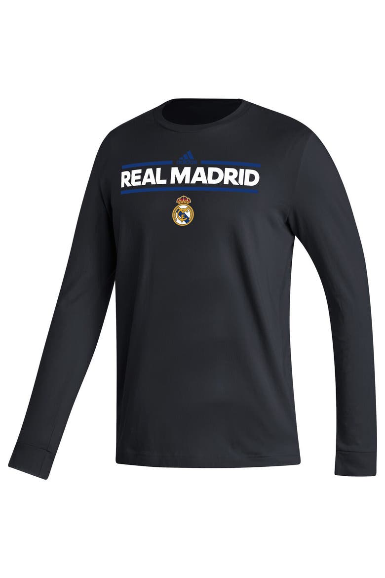 Men's adidas Black Real Madrid Dassler Long Sleeve T-Shirt, Alternate, color, Black