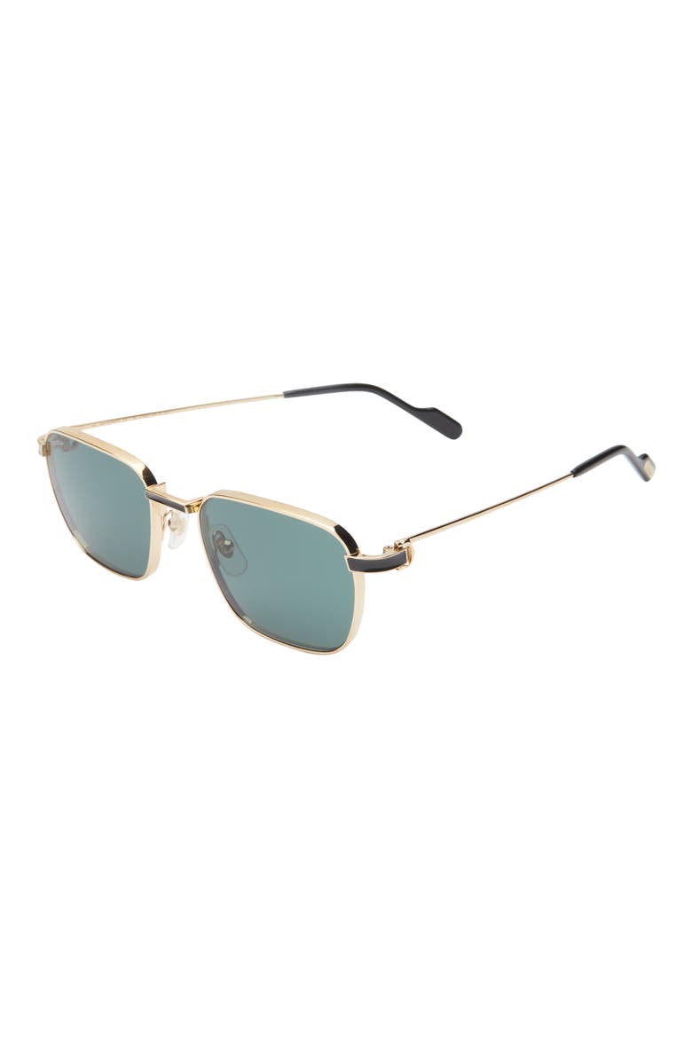 54mm Rectangular Sunglasses, Alternate, color, GOLD