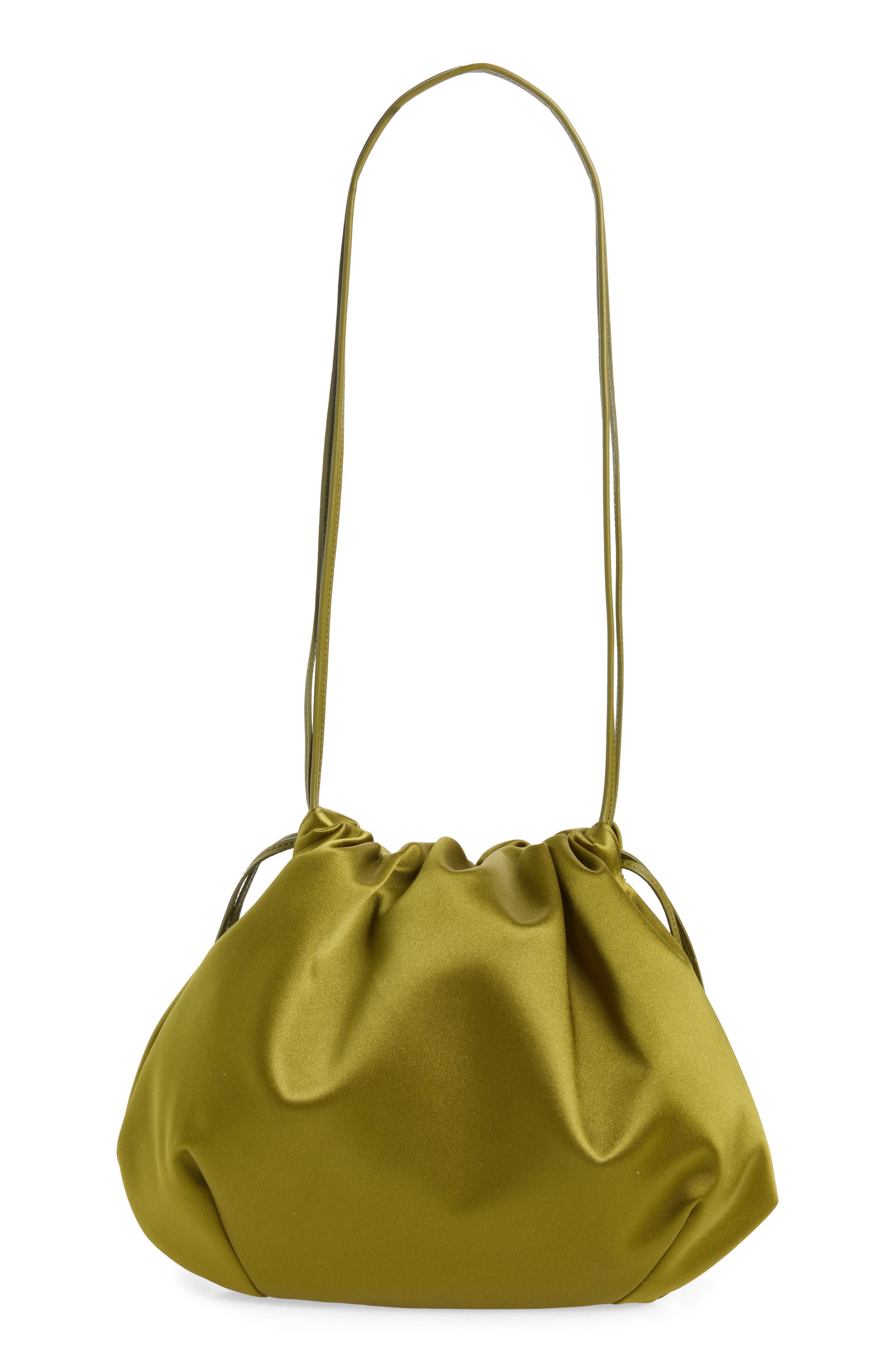 Charm Satin Pouch, Alternate, color, WARM GREEN