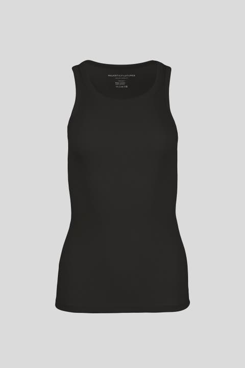 Lyocell Cotton Baby Rib Scoopneck Tank