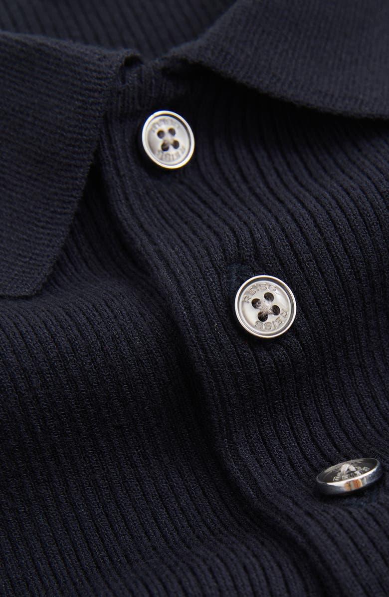 Reiss Berch Rib Polo, Alternate, color, Navy