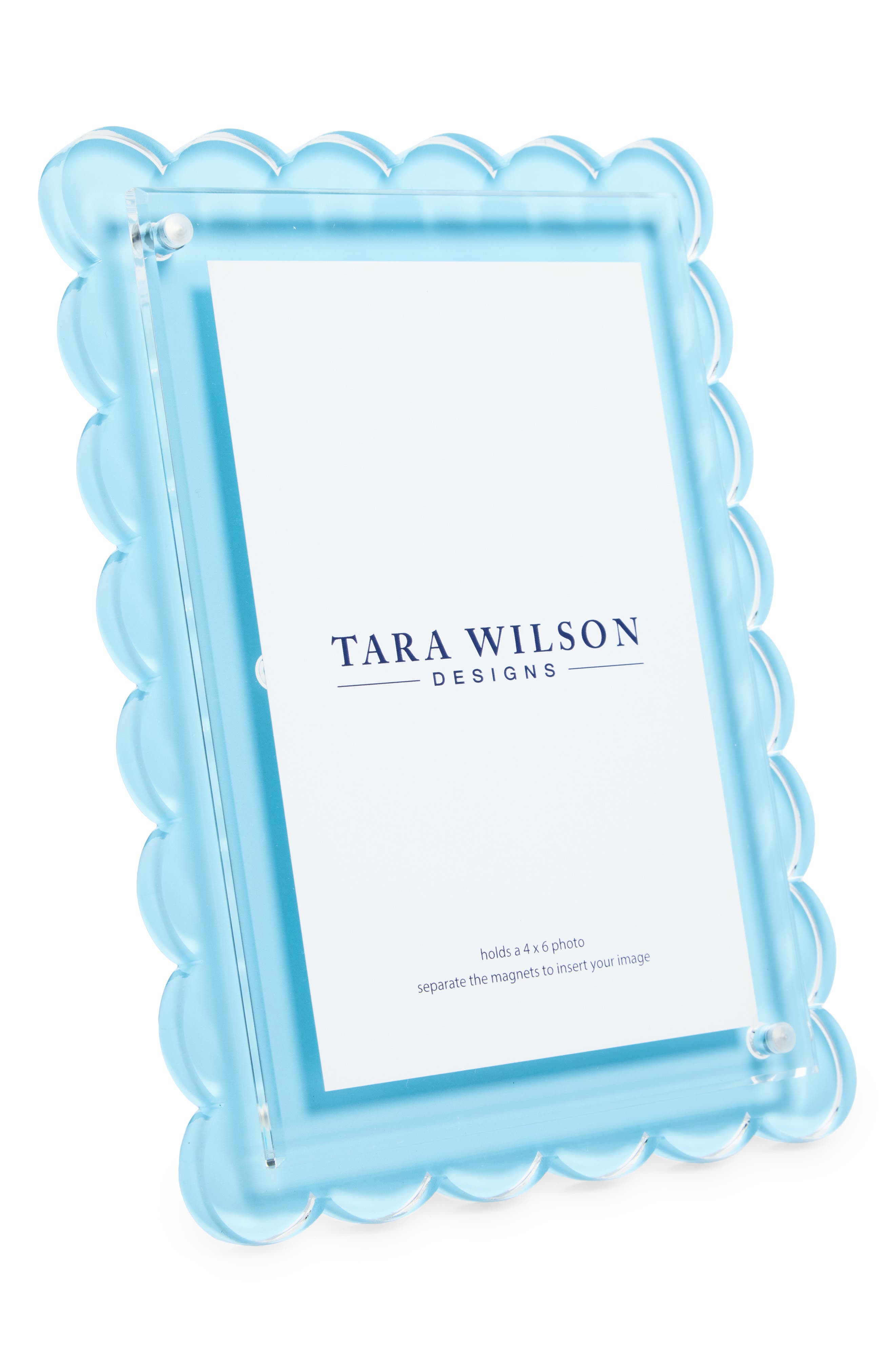 Tara Wilson Designs Scallop Picture Frame in Pastel Blue 