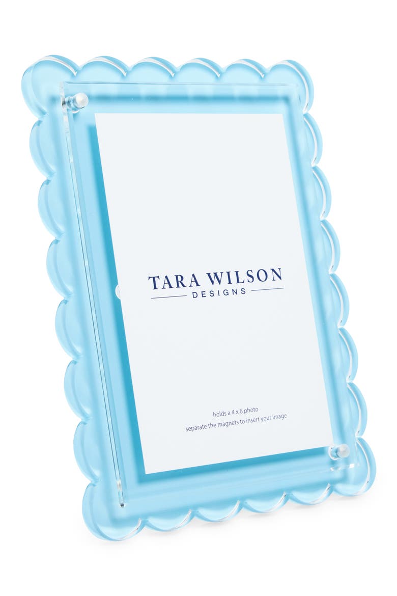 Scallop Picture Frame, Main, color, PASTEL BLUE
