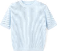 MANGO Pera Open Stitch Crewneck Sweater