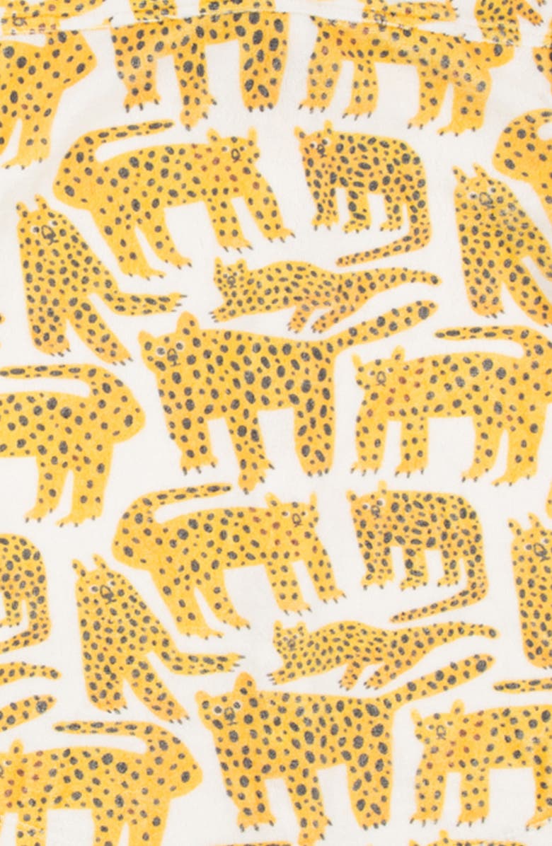 Miki Miette Kids' Jerry Cheetah Short Sleeve Cotton Button-Up Shirt, Alternate, color,