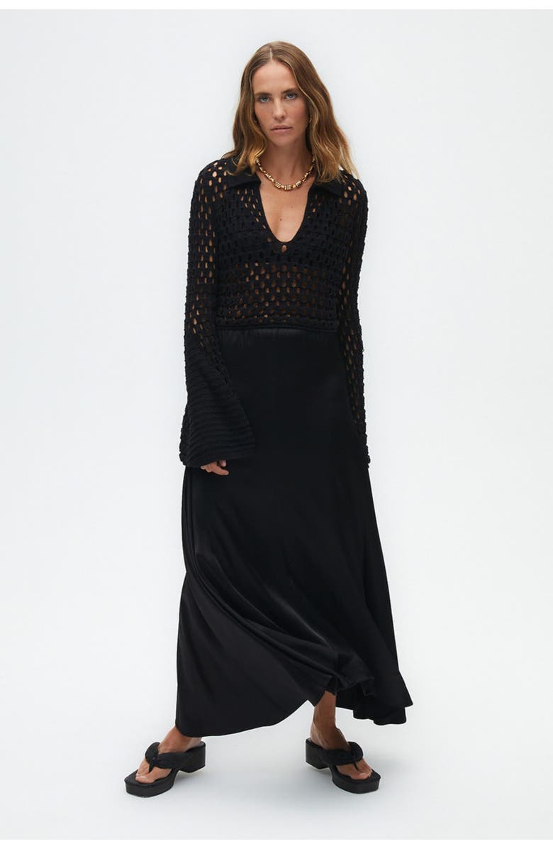 Nocturne Asymmetrical Long Skirt, Alternate, color, 