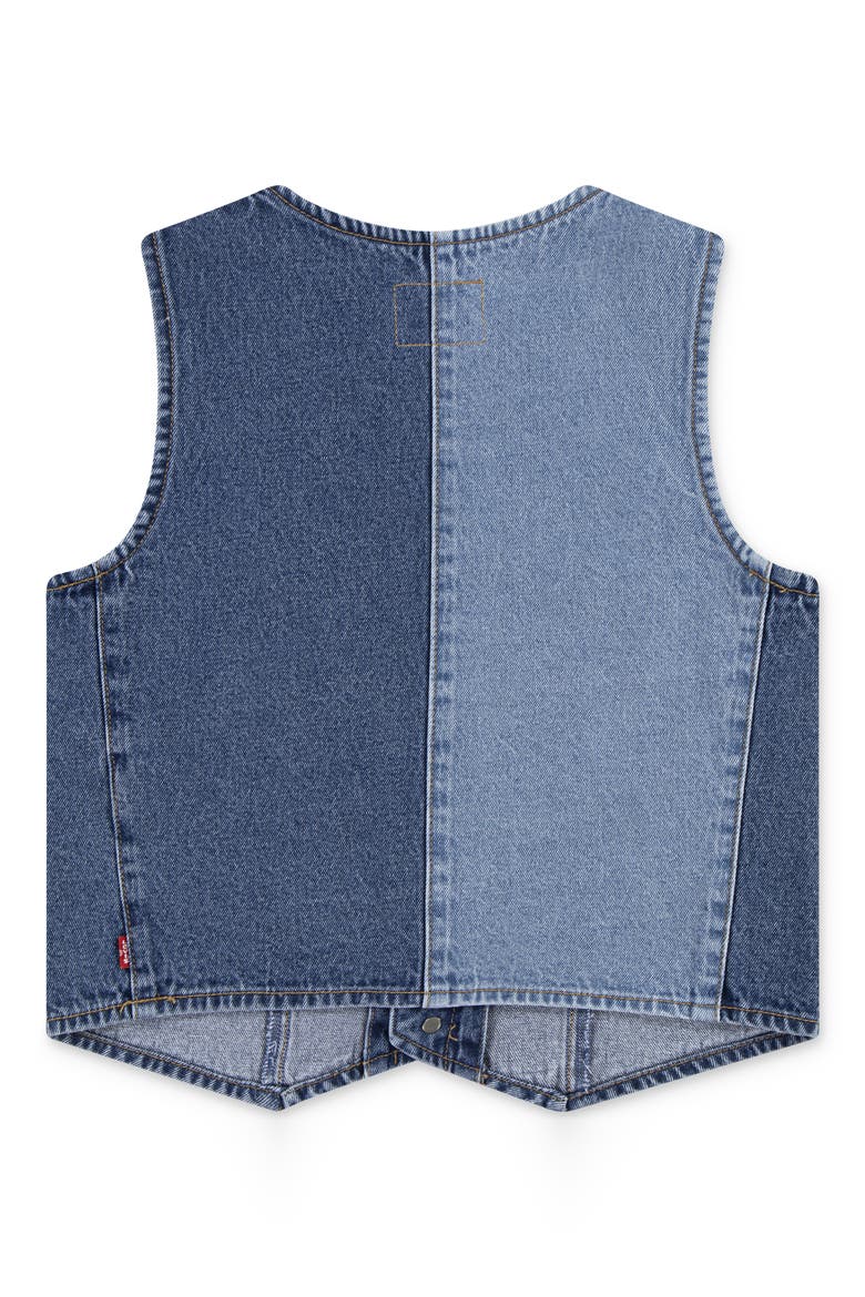 Kids' Colorblock Denim Vest, Alternate, color, RODEO