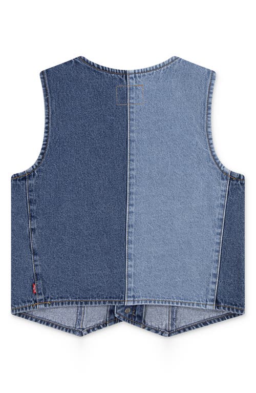 Levi's Kids' Colorblock Denim Vest In Blue