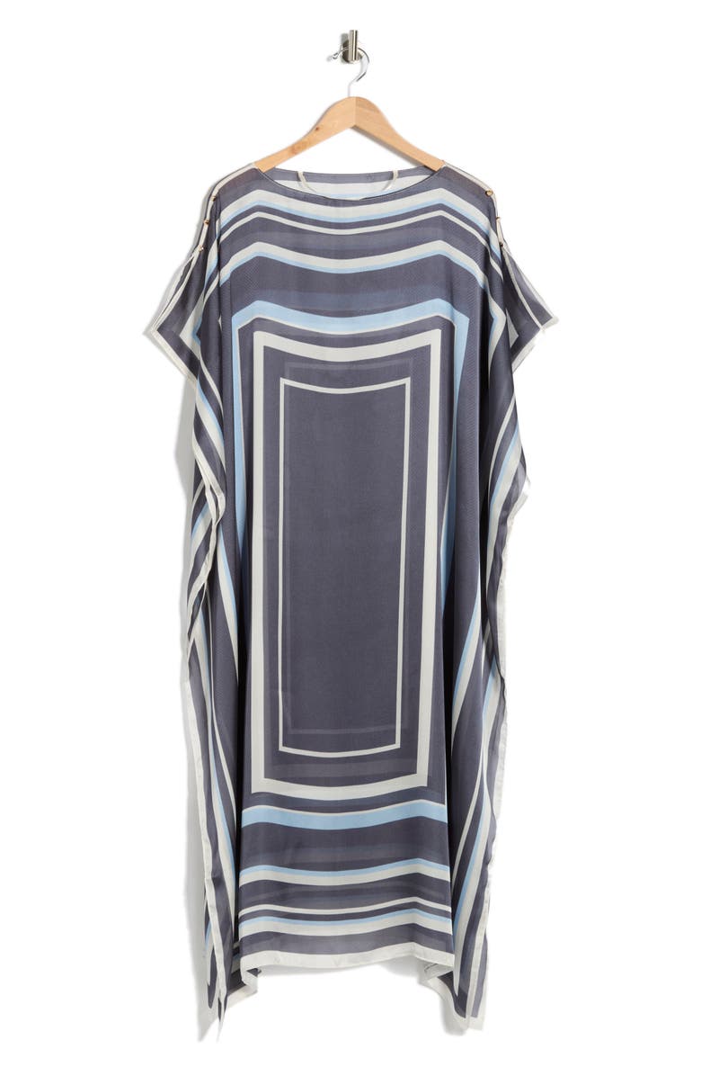 BCBGeneration Square Striped Duster, Alternate, color, Navy
