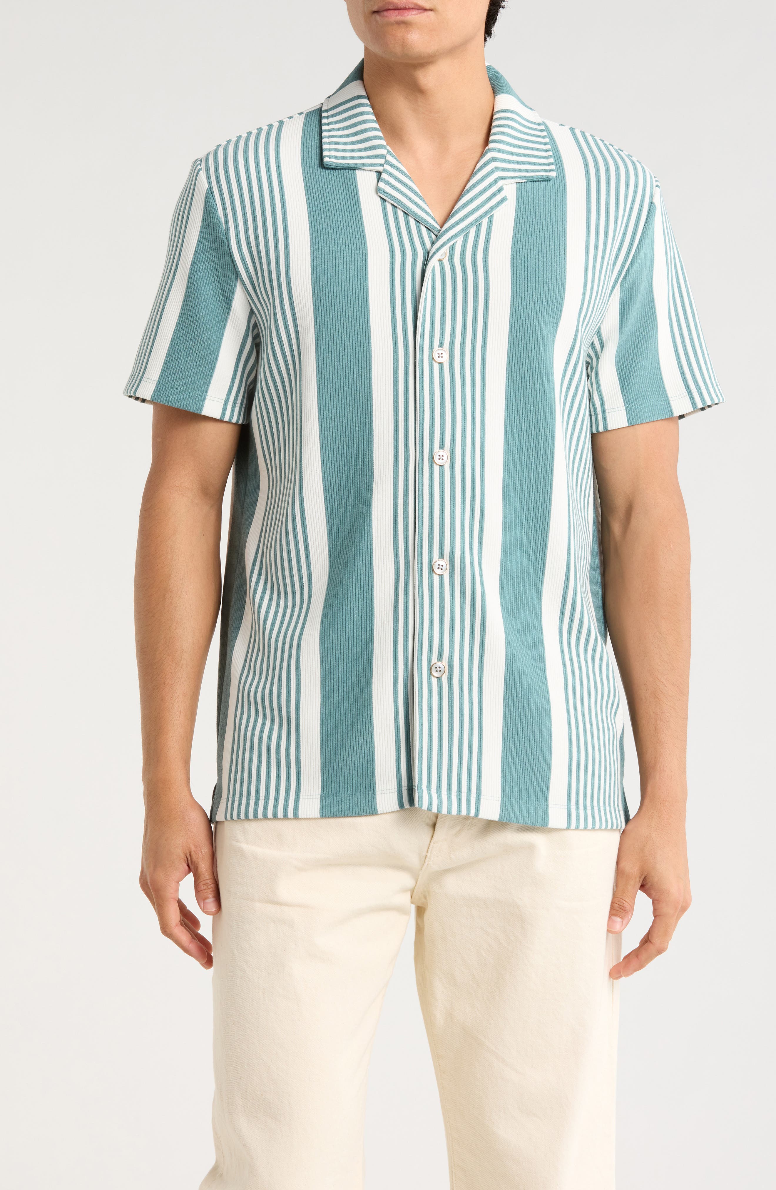 Stripe Camp Shirt - image 3