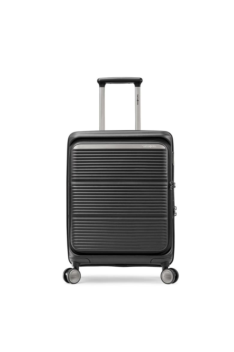 Paralux Global 22" Carry On Spinner Luggage, Main, color, Black