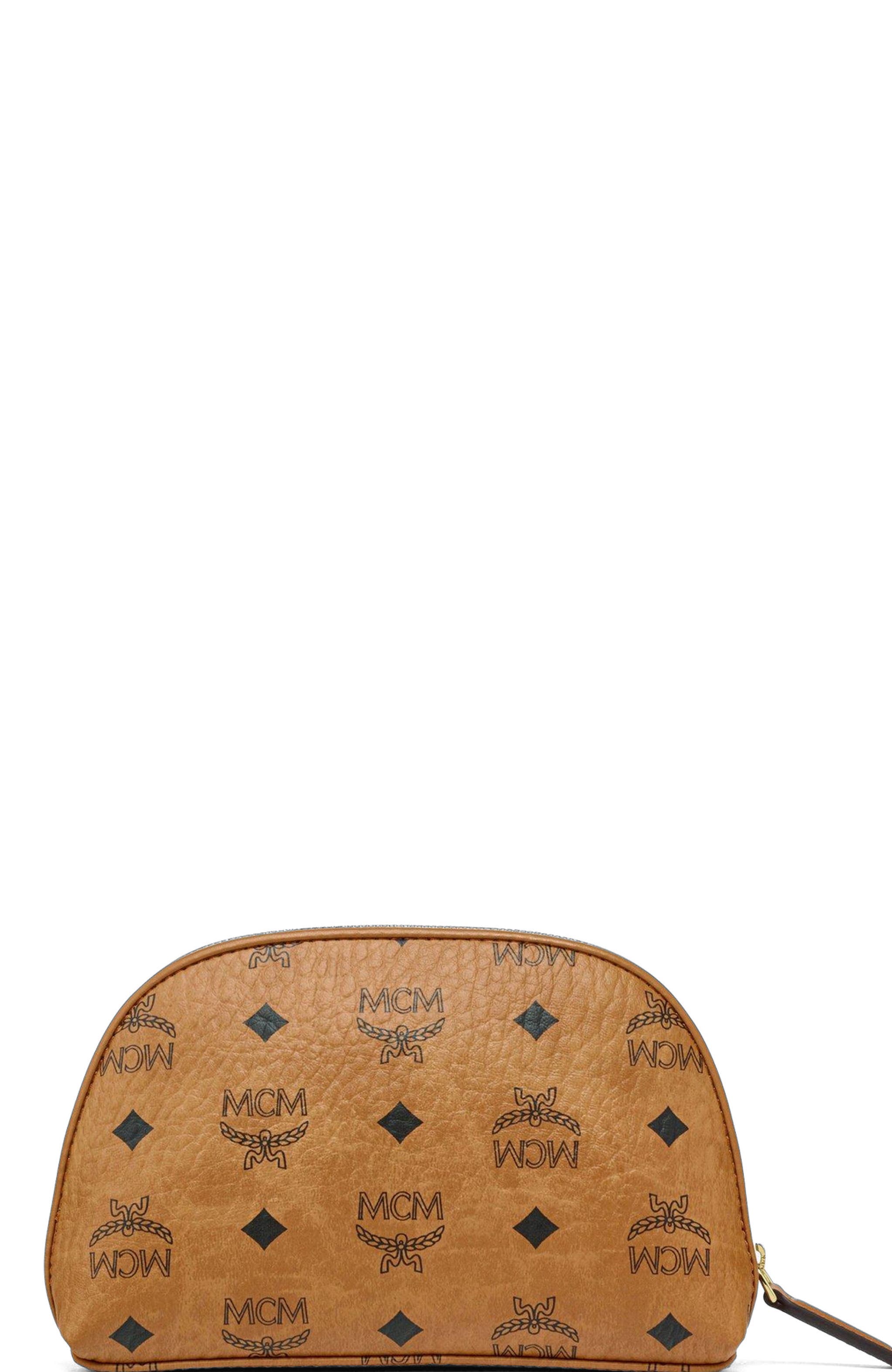 MCM Aren Cosmetic Pouch in Visetos, Alternate, color, 