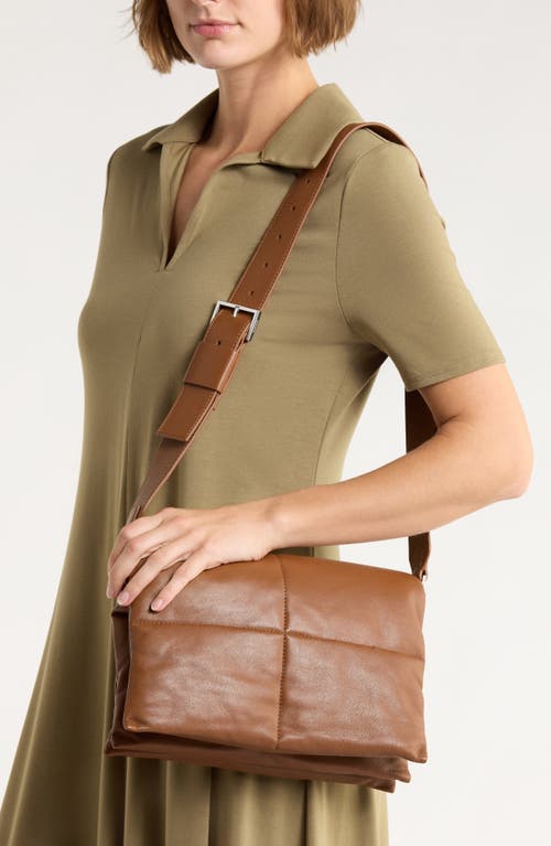 Allsaints Vittoria Quilted Leather Shoulder Bag In Brown
