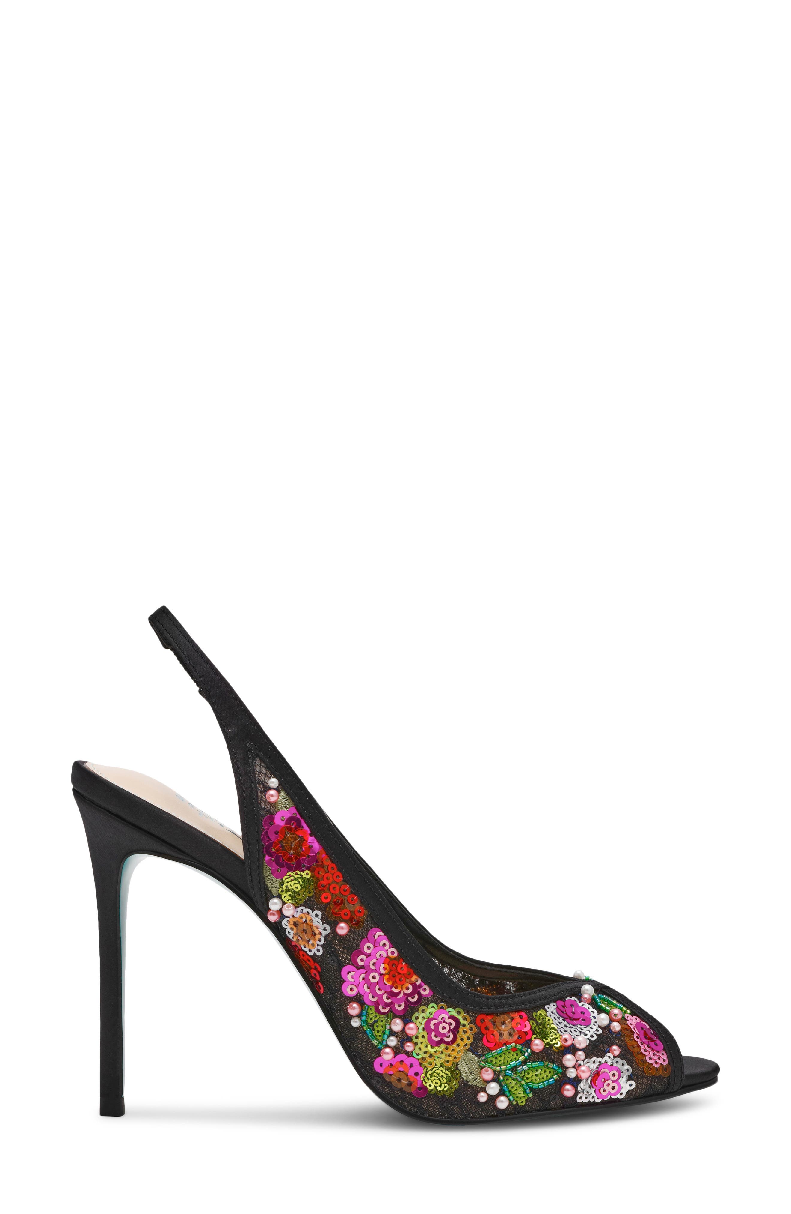 Betsey Johnson Gerri Sequin Slingback Sandal, Alternate, color, 
