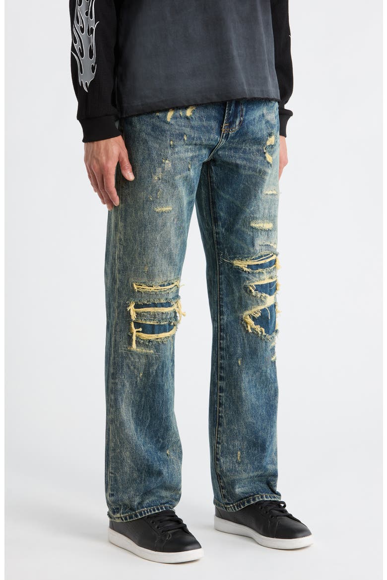 Timeless Ripped & Repaired Bootcut Jeans, Alternate, color, LIGHT WASH