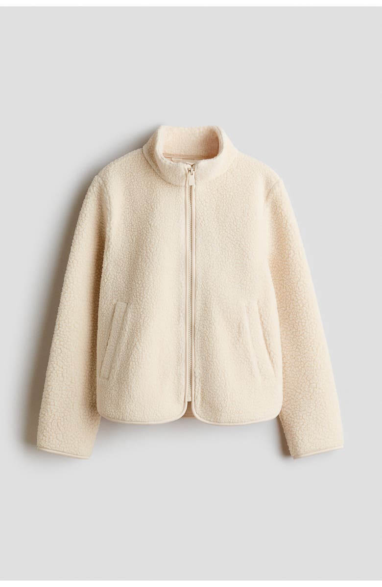 H&M Teddy Jacket, Main, color, Light Beige