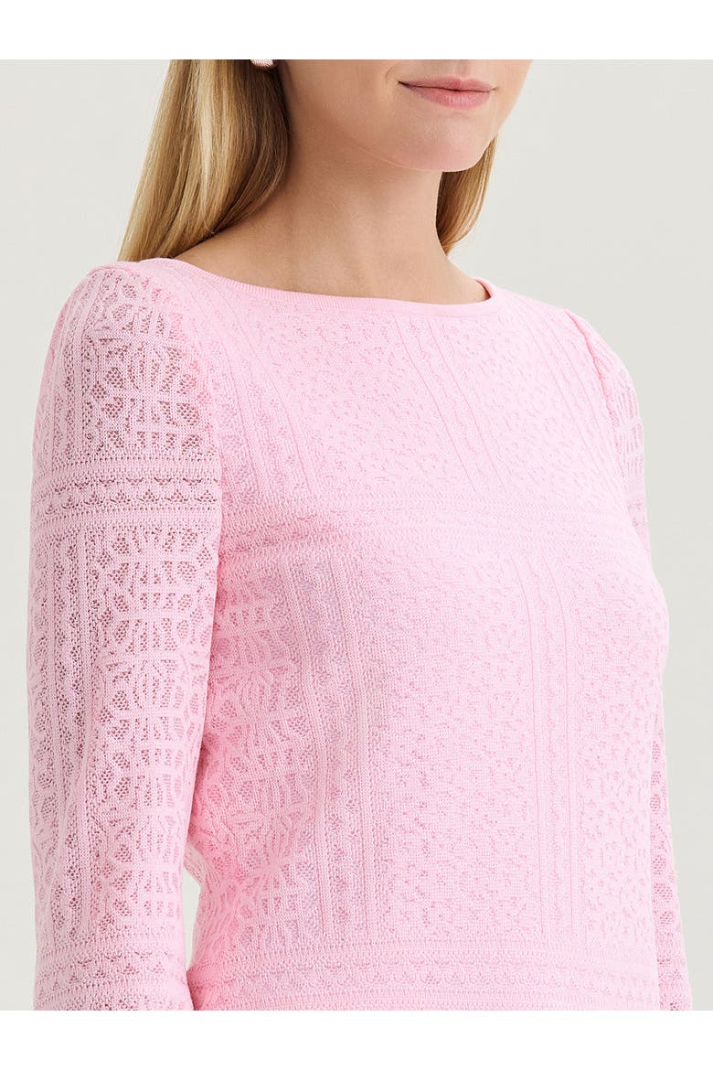 Lined Tonal Burnout Soft Knit Tunic, Alternate, color, Pink