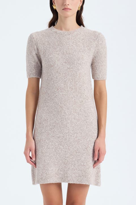 Rune Short Sleeve Crewneck Knit Sweater Dress