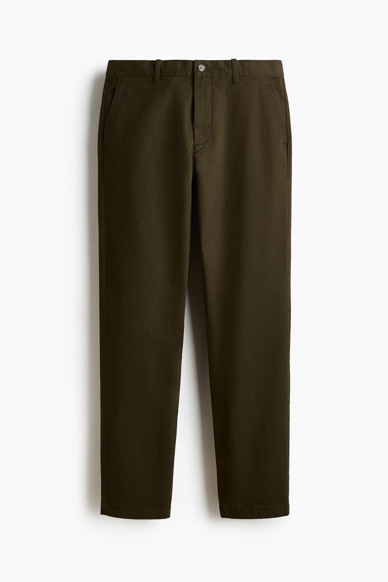 Slim Fit Cotton Chinos, Alternate, color, Dark khaki green