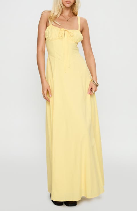 Leticia Cotton Blend Maxi Sundress