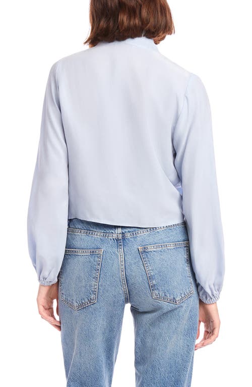 Fifteen Twenty Capri Tie-front Blouse In Sky Blue In Blue