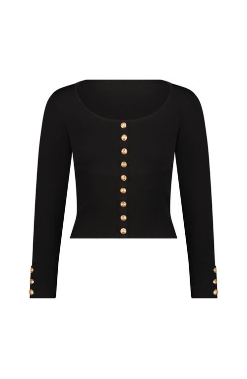 The Noli Shop Edie Knit Top In Black