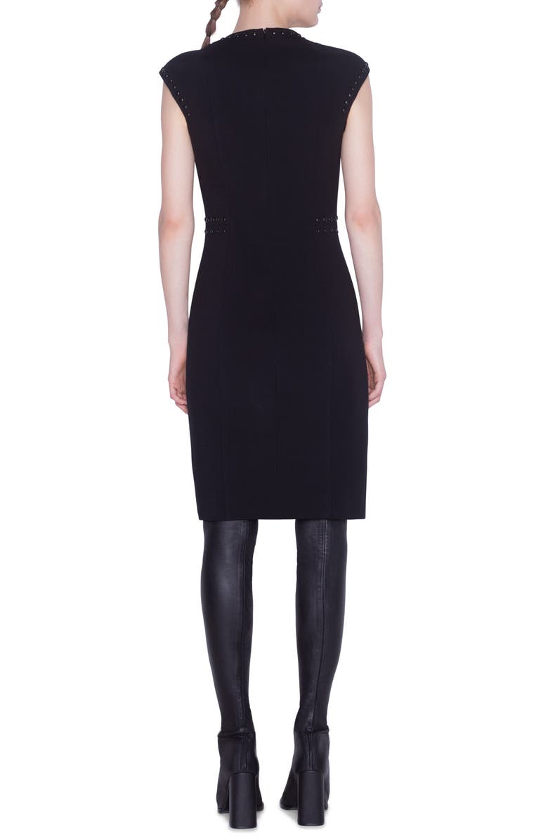 Akris punto Rivet Detail Luna Cutout Sheath Dress, Alternate, color, 
